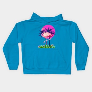 Tropical Vibes Flamingo Tee! Kids Hoodie